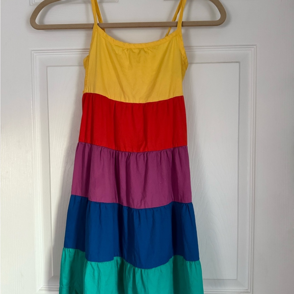 Hanna Andersson Yellow Red Tiered Sundress Casual